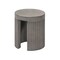 Armen Living Wave Round Indoor or Outdoor Accent Stool End Table in Gray Concrete LCLKSTGR - alternate 1